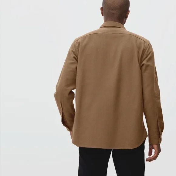 Everlane The Heavyweight Overshirt Shirt Light Jacket Size S Warm Light Brown - Picture 3 of 10